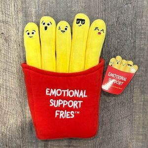 NWT Emotional Support Fries Plush Toy - Yellow & Red